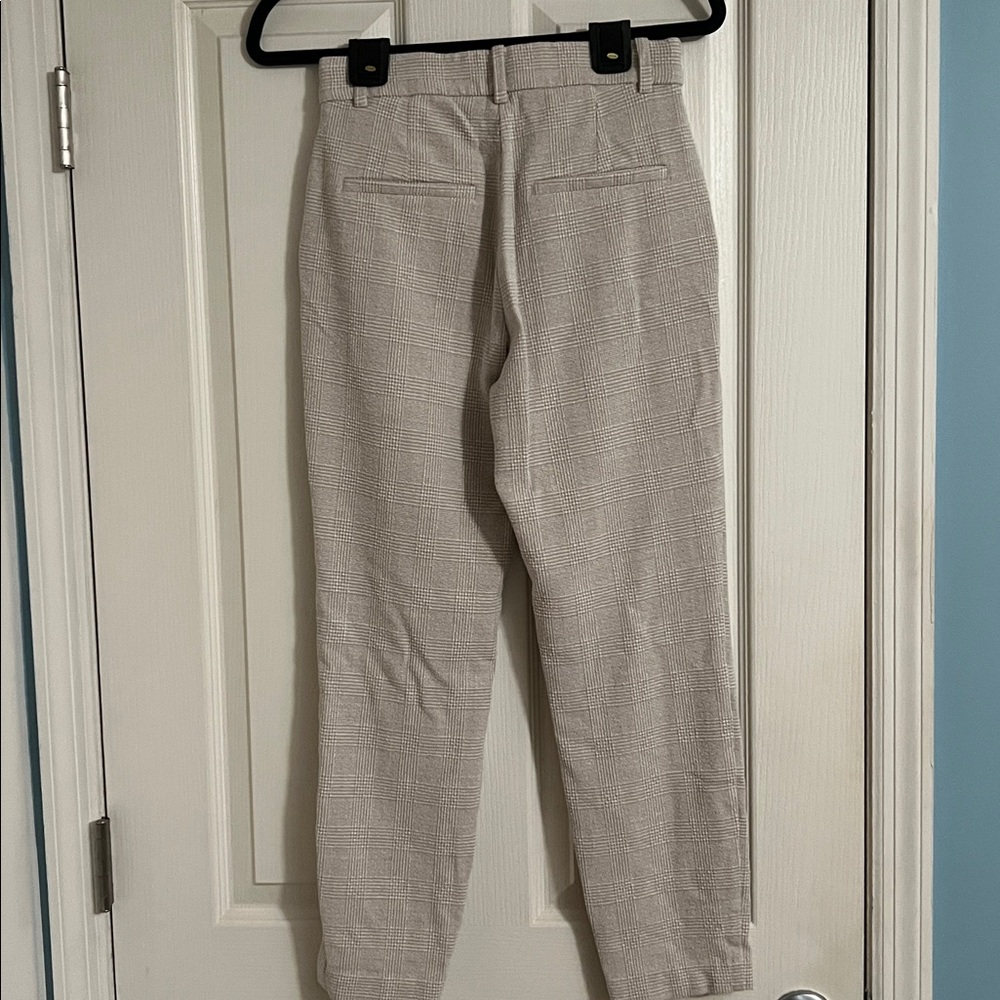 Plaid cream/tan chino pants fits 3/4 size - Picture 2 of 5
